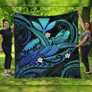 FamilyGater Quilt - Hawaii Turtle Polynesian Premium Quilts - Nane Style Turquoise - AH - J4C