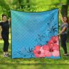 FamilyGater Quilt - Hawaiian Hibiscus Flower Red Premium Quilts - AH - AH - JRC
