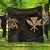 FamilyGater Quilt - Hawaiian Kanaka Turtle Polynesian Premium Quilts Gold AH - J7C
