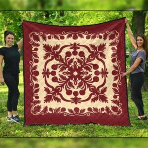 FamilyGater Quilt - Hawaiian Palm Tree Quilt Vintage Premium Quilts - AH - JRC