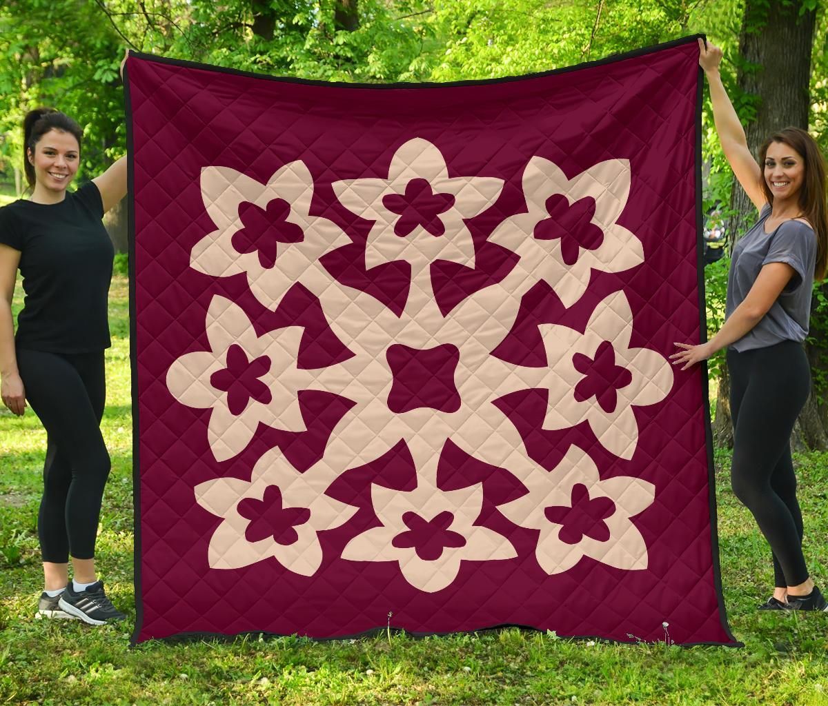FamilyGater Quilt - Hawaiian Premium Quilt Royal Pattern - Pink - A1 Style - AH - J2 FamilyGater Quilt - Hawaiian Premium Quilt Royal Pattern - Pink - A1 Style - AH - J2