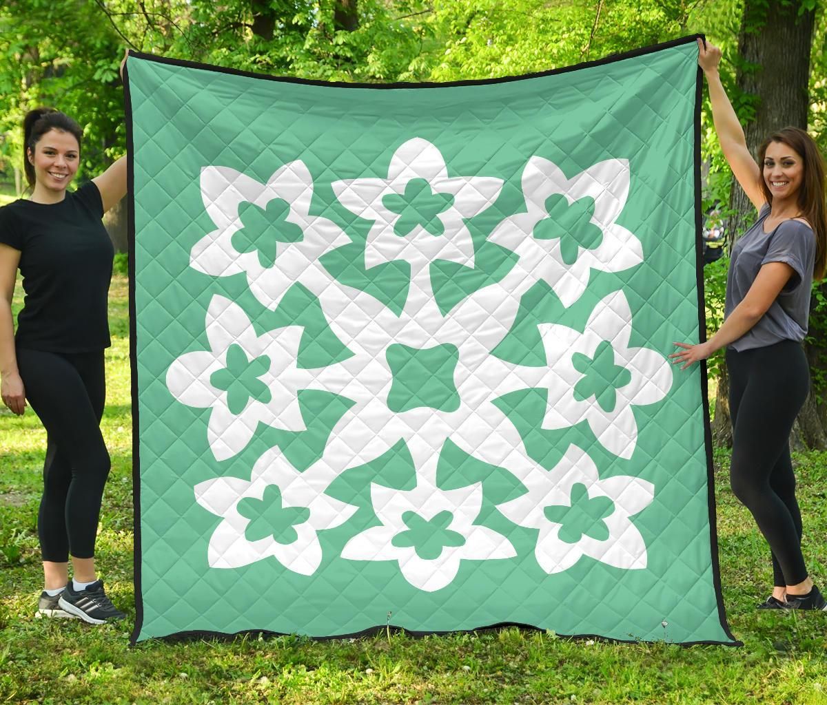 FamilyGater Quilt - Hawaiian Premium Quilt Royal Pattern - Seafoarm - A1 Style - AH - J2 FamilyGater Quilt - Hawaiian Premium Quilt Royal Pattern - Seafoarm - A1 Style - AH - J2