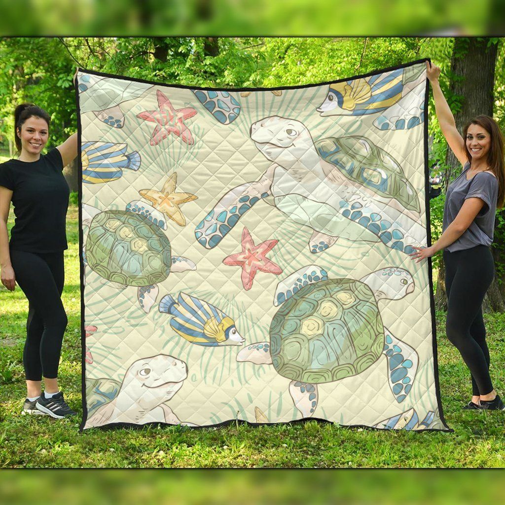 FamilyGater Quilt - Hawaiian World Animals In Sea Premium Quilts - AH - JRC FamilyGater Quilt - Hawaiian World Animals In Sea Premium Quilts - AH - JRC