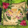FamilyGater Quilt - Kanaka Maoli Premium Quilt Strong Pattern Hibiscus Plumeria AH J1