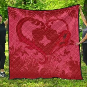 FamilyGater Quilt - Personalized Hawaiian Lover Valentine's Day Premium Quilt - LOV Style AH J3