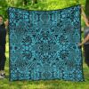 FamilyGater Quilt - Polynesian Premium Quilt Grown Blue White - AH - J1