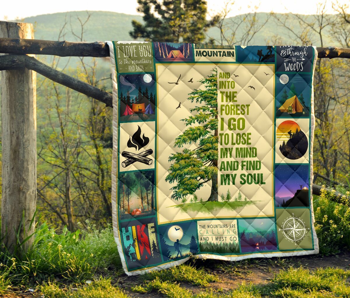 Famth - And Into The Forest I Go To Lose My Mind And Find My Soul Quilt Camp Quilt Famth - And Into The Forest I Go To Lose My Mind And Find My Soul Quilt Camp Quilt