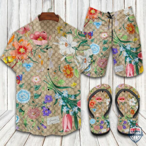 Gucci Set Hawaiian Shirt Beach Short 10