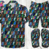 Fendi Pop Art Full Print Hawaiian Shirt Beach Shorts And Flip Flops