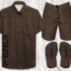 Fendi Brown Hawaiian Shirt