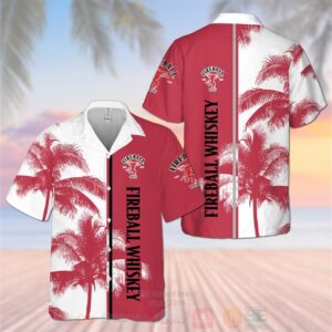 Fireball Cinnamon Whisky Coconut Hawaiian Shirt