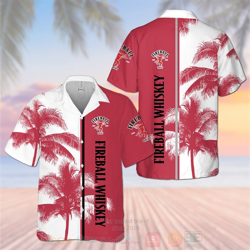 Fireball Cinnamon Whisky Coconut Hawaiian Shirt Fireball Cinnamon Whisky Coconut Hawaiian Shirt
