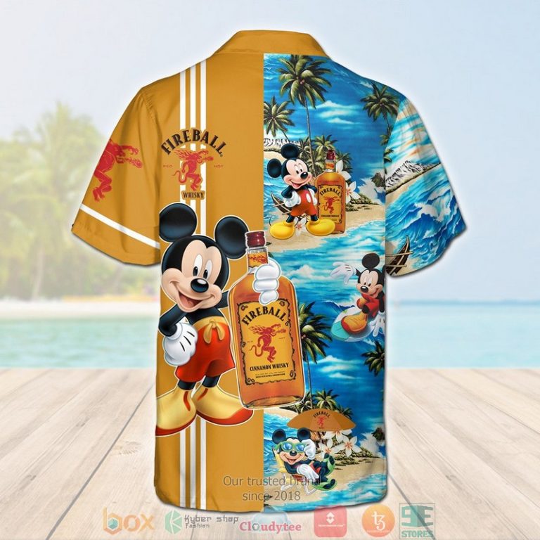 Fireball_Cinnamon_Whisky_Mickey_Mouse_on_the_beach_3d_Hawaiian_Shirt_short_1_2-768x768-1