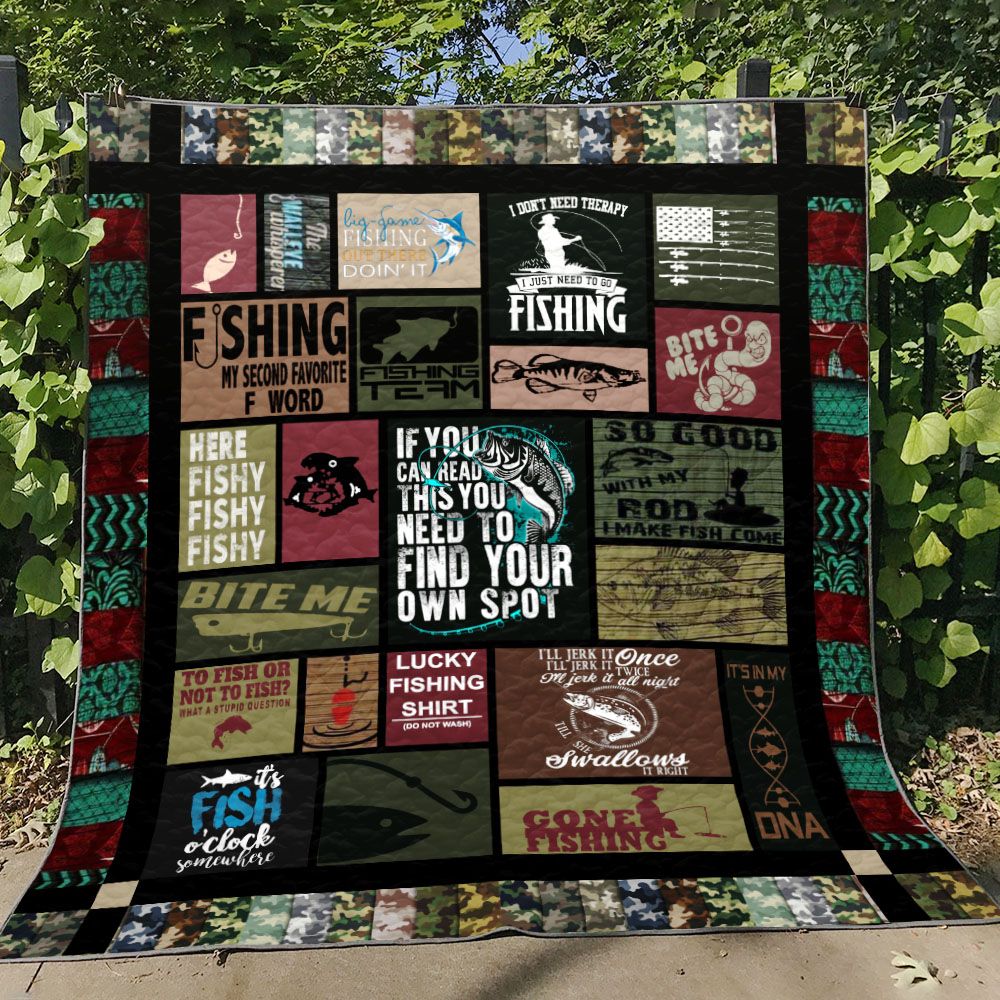 Fishing Lover Quilt Premium Quilt Blanket Size Throw Fishing Lover Quilt Premium Quilt Blanket Size Throw