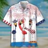 Flamingo Firework Independence Day Is Coming Hawaiian Shirt