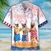 Flamingo Independence Day Is Coming White Hawaiian Shirt
