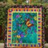 Floral Butterfly Quilt Blanket 3D Quilt Blanket Dml-Qvk00040