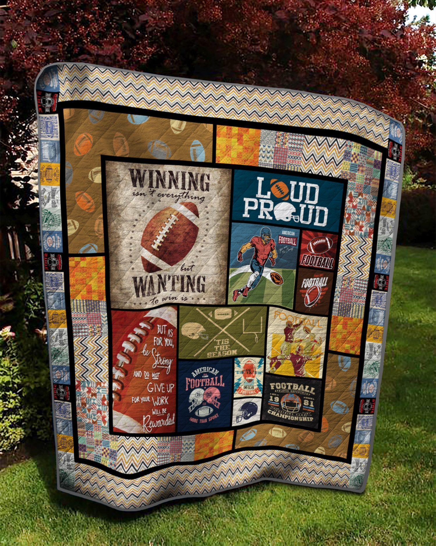 Football Quilt Cuapj Football Quilt Cuapj