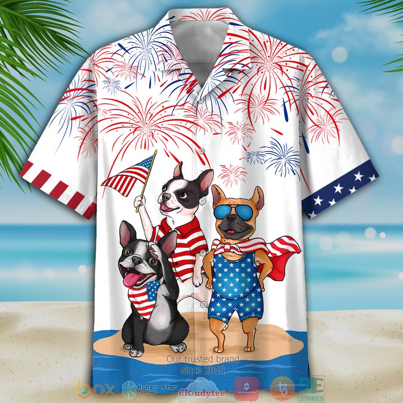 French Bulldog Firework Independence Day Hawaiian Shirt French Bulldog Firework Independence Day Hawaiian Shirt