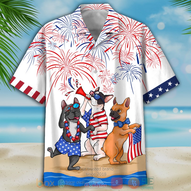 French Bulldog Three Color Independence In Coming Hawaiian Shirt French Bulldog Three Color Independence In Coming Hawaiian Shirt