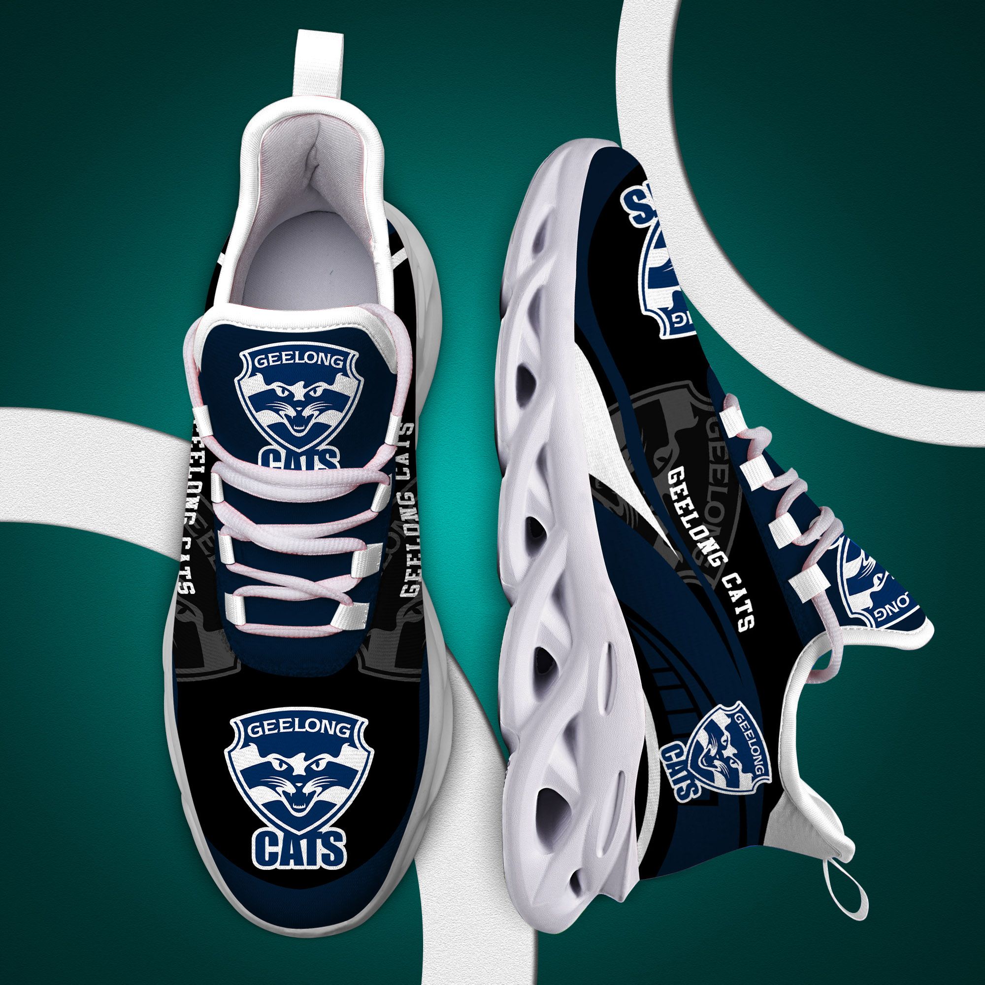 Geelong Cats Afl Clunky Max Soul Shoes Geelong Cats Afl Clunky Max Soul Shoes