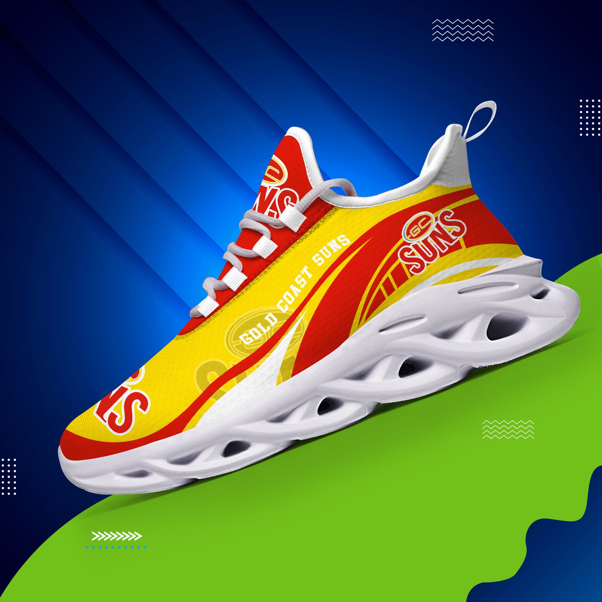 Gold Coast Suns Afl Clunky Max Soul Shoes Gold Coast Suns Afl Clunky Max Soul Shoes