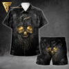 Golden Skull Gothic Grim Reaper All Over Print Hawaiian Shirts And Beach Shorts