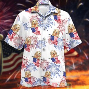 Golden Independence Day Is Coming Pattern Hawaiian Shirt