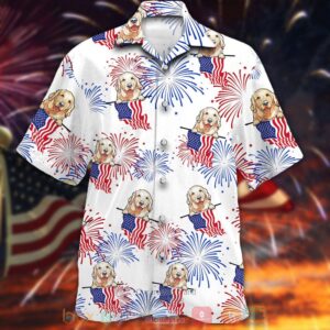 Golden Independence Day Is Coming White Hawaiian Shirt