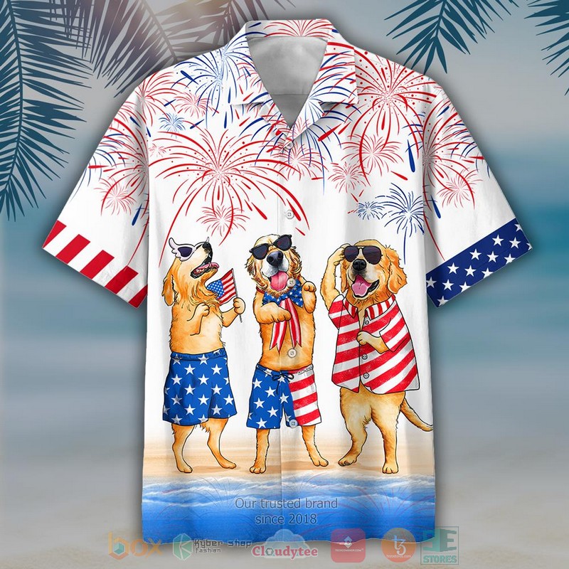 Golden Retriever Independence Day Is Coming Hawaiian Shirt Golden Retriever Independence Day Is Coming Hawaiian Shirt