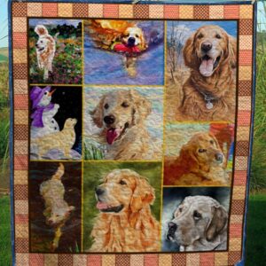 Goldenretrieverdog Quilt Tujkq