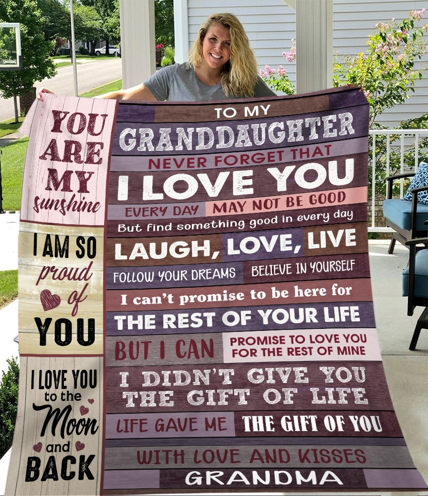 Granddaughter Quilt To My Granddaughter Never Forget That I Love You Grandma Premium Quilt Blanket Size Throw Granddaughter Quilt To My Granddaughter Never Forget That I Love You Grandma Premium Quilt Blanket Size Throw