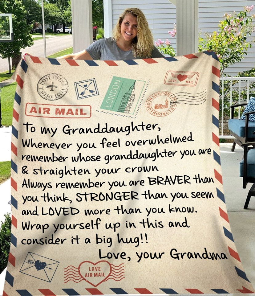 Granddaughter Quilt To My Granddaughter When Ever You Feel Grandma Premium Quilt Blanket Size Throw Granddaughter Quilt To My Granddaughter When Ever You Feel Grandma Premium Quilt Blanket Size Throw