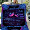 Granddaughter Quilt To My Granddaughter Whenever Your Journey Grandma Black Premium Quilt Blanket Size Throw