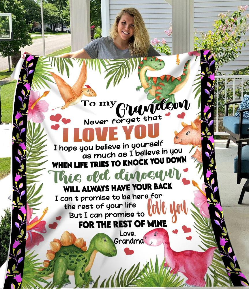 Grandson Quilt To My Grandson Never Forget That I Love You Grandma Dinosaur Premium Quilt Blanket Size Throw Grandson Quilt To My Grandson Never Forget That I Love You Grandma Dinosaur Premium Quilt Blanket Size Throw