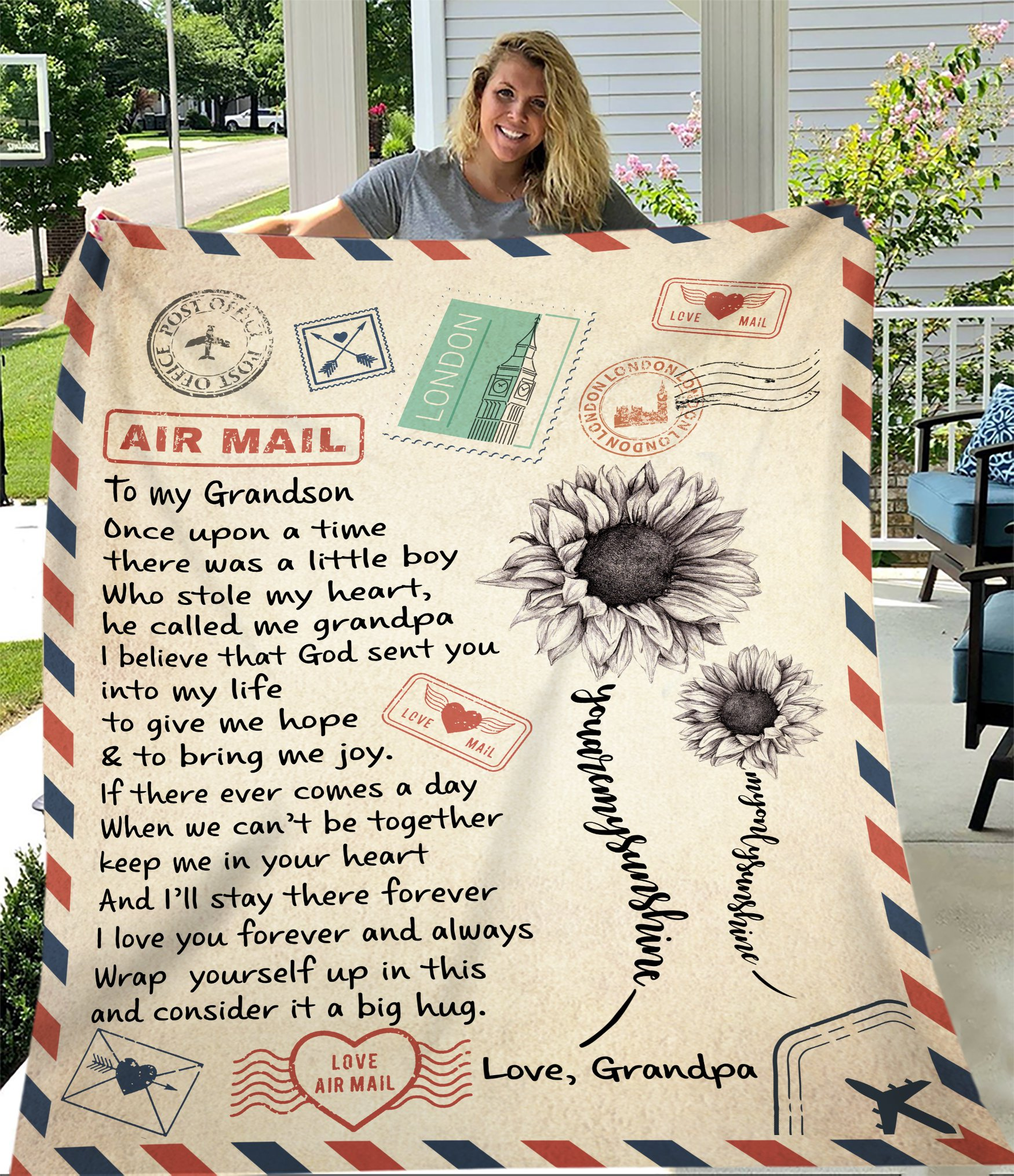 Grandson Quilt To My Grandson Once Upon A Time Grandpa Letter Premium Quilt Blanket Size Throw Grandson Quilt To My Grandson Once Upon A Time Grandpa Letter Premium Quilt Blanket Size Throw