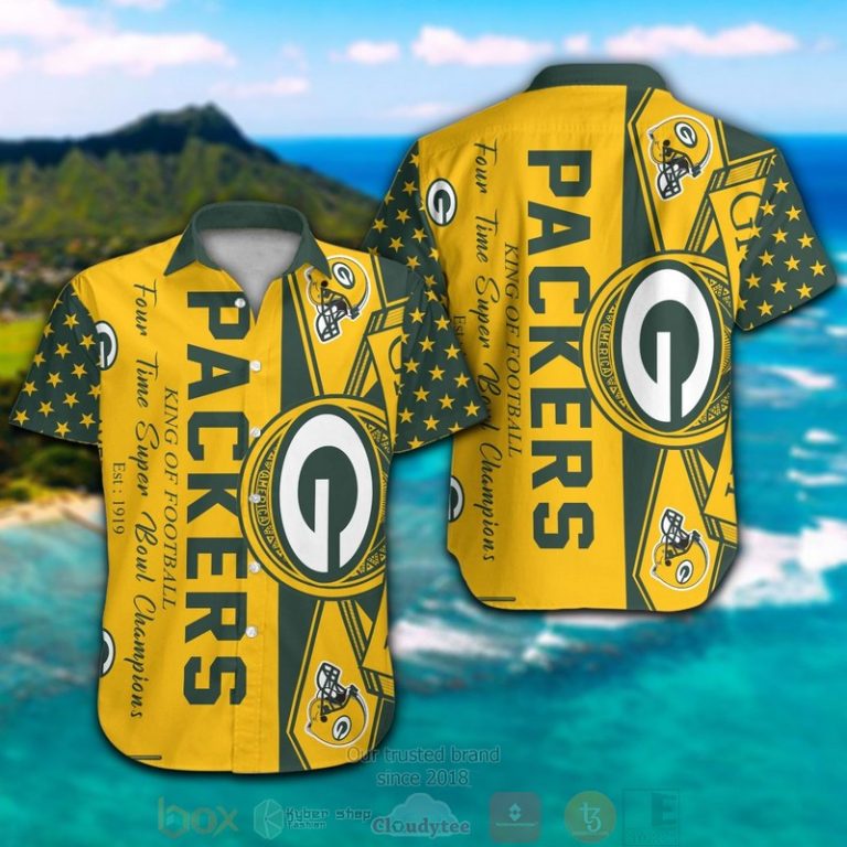 Green_Bay_Packers_King_of_Football_Four_times_Super_Bowl_Champions_hawaiian_shirt_and_shorts_1_2-768x768-1