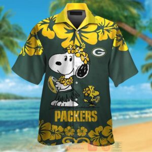 Green Bay Packers Snoopy Woodstock Hawaiian Shirt And Shorts