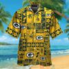Green Bay Packers Tropical Plants Yellow Hawaii Shirt