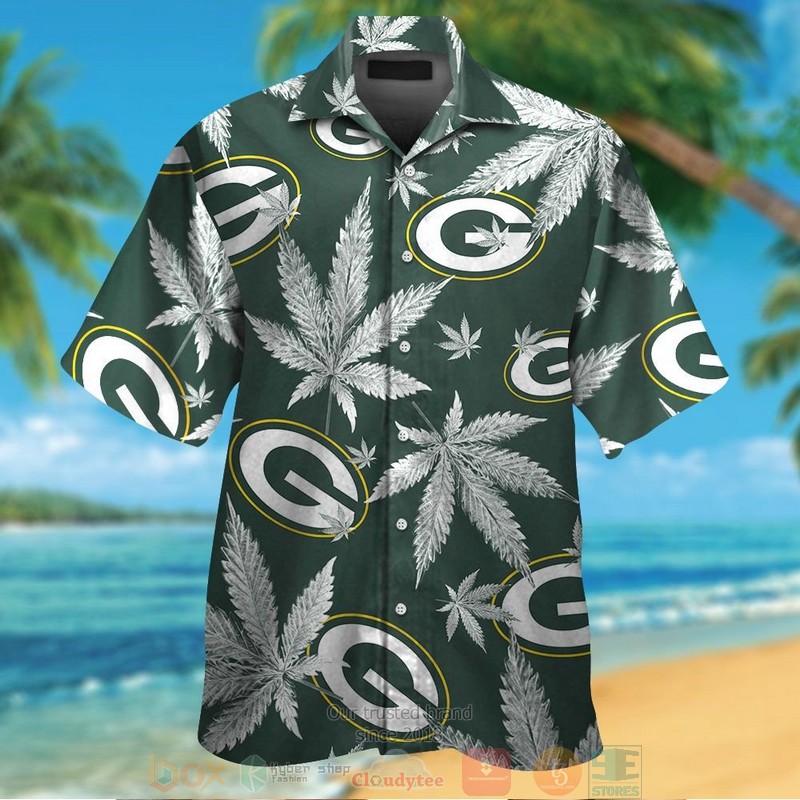 Green Bay Packers Weed Green Hawaii Shirt Green Bay Packers Weed Green Hawaii Shirt