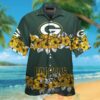 Green Bay Packers Yellow Tropical Plants Green Hawaii Shirt