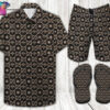 Gucci Bee Black Version Full Print Hawaiian Shirt Beach Shorts And Flip Flops