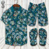Gucci Symbol Floral All Over Print Hawaiian Shirt Beach Shorts And Flip Flops