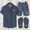 Gucci Dark Blue Hawaiian Shirt