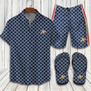 Gucci Dark Blue Hawaiian Shirt
