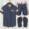 Gucci Navy Hawaiian Shirt