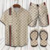 Gucci Pale Brown Hawaiian Shirt
