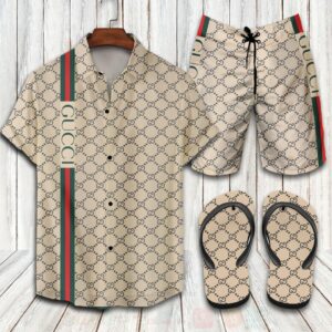 Gucci Pale Brown Hawaiian Shirt