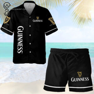 Guinness Beer All Over Print Hawaiian Shirt And Beach Shorts