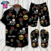 Guns N Roses Rock Full Print Hawaiian Shirt Beach Shorts And Flip Flops